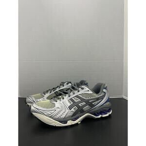 Asics Gel Kayano 14 Soft Yellow Silver Blue 1203A740 750 Size 10 Men Mesh Shoe